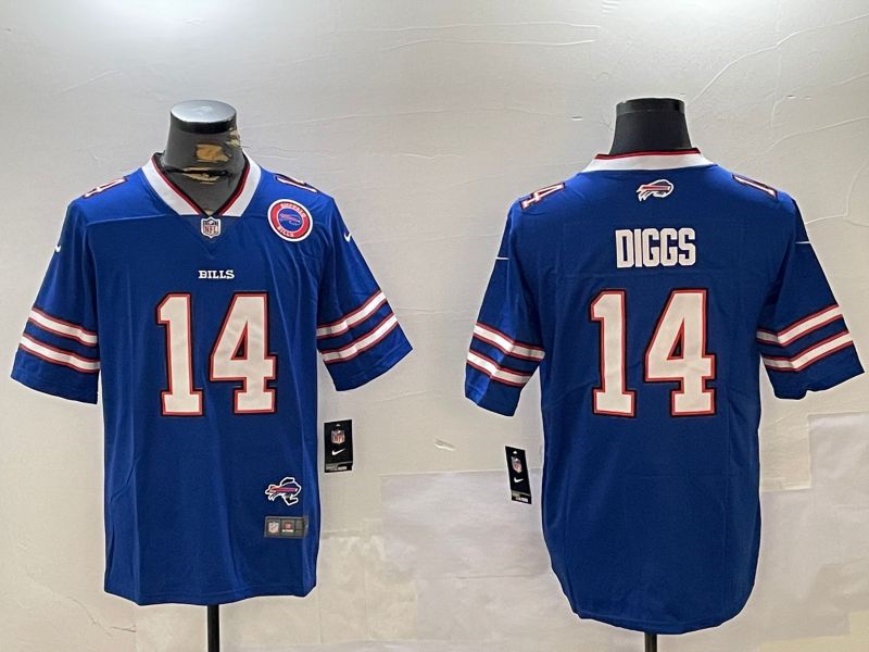 Men Buffalo Bills #14 Diggs Blue Second generation 2024 Nike Limited NFL Jersey style 3->buffalo bills->NFL Jersey
